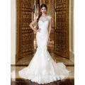 ZM16024 Dentelle Mermaid Tail Beaded Bodice Sweetheart Robe de mariée Robes de mariée en dentelle française Robe de mariée sexy